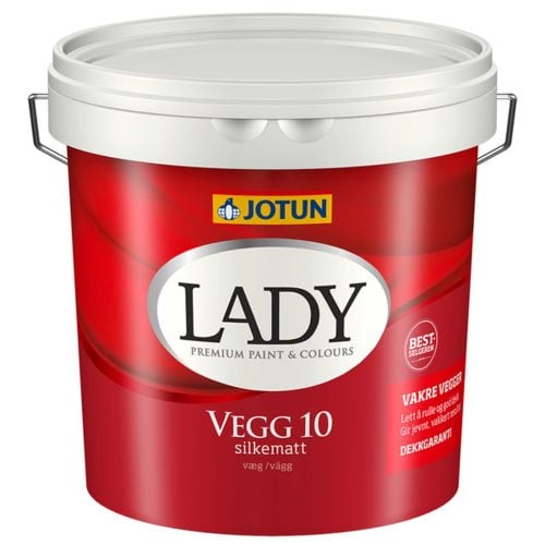 produktbilde av Lady vegg 10 silkematt maling 2,7 liter